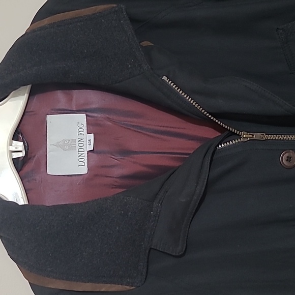 London Fog Men's Parka 40R Navy Blue - Picture 3 of 10